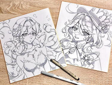 Original Drawing + Furina Shikishi